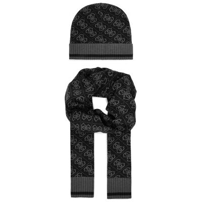 Guess Zestaw szalik i czapka GFBOXM P6102 Czarny NOSIZE Czarny Męskie Guess Zestaw szalik i czapka GFBOXM P6102 Czarny NOSIZE Czarny Męskie