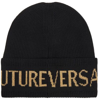 Versace Jeans Couture Czapka Big Beanie 79YAZK40 Czarny NOSIZE Czarny Unisex Versace Jeans Couture Czapka Big Beanie 79YAZK40 Czarny NOSIZE Czarny Unisex