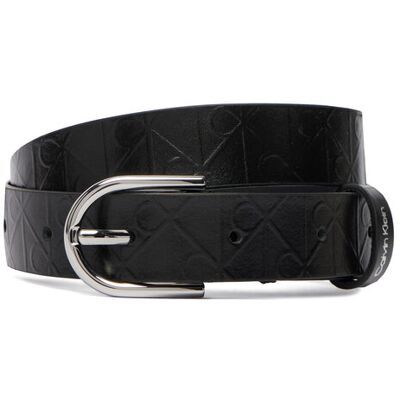 Calvin Klein Pasek Damski Round Buckle Debossed LV04F7143G Czarny 70 Czarny Damskie Calvin Klein Pasek Damski Round Buckle Debossed LV04F7143G Czarny 70 Czarny Damskie