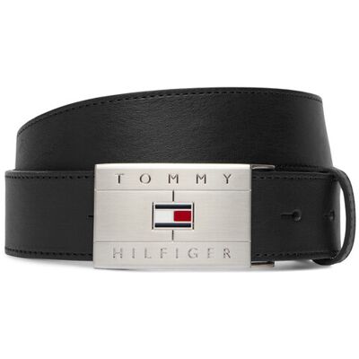 Tommy Hilfiger Pasek Th Flag Plaque Belt AM0AM14322 Czarny 105 Czarny Męskie Tommy Hilfiger Pasek Th Flag Plaque Belt AM0AM14322 Czarny 105 Czarny Męskie