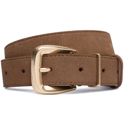 Calvin Klein Pasek Hw End Tip Buckle Suede 30Mm LV04F7114G Brązowy 85 Brązowy Damskie Calvin Klein Pasek Hw End Tip Buckle Suede 30Mm LV04F7114G Brązowy 85 Brązowy Damskie