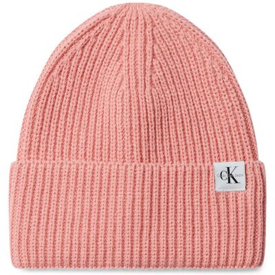 Calvin Klein Jeans Czapka Monogram Rib Beanie IU0IU00440 Różowy L_XL Różowy Dziewczynka Calvin Klein Jeans Czapka Monogram Rib Beanie IU0IU00440 Różowy L_XL Różowy Dziewczynka
