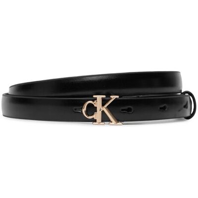 Calvin Klein Pasek Round Ck Buckle Smooth 15Mm LV04F7085G Czarny 100 Czarny Damskie Calvin Klein Pasek Round Ck Buckle Smooth 15Mm LV04F7085G Czarny 100 Czarny Damskie