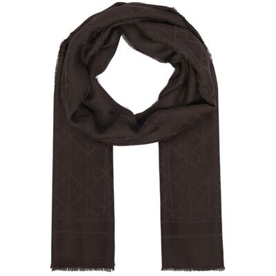 Calvin Klein Szal Emblem Aop Glossy Tonal Scarf LV04F8096G Brązowy ciemny NOSIZE Brązowy ciemny Damskie Calvin Klein Szal Emblem Aop Glossy Tonal Scarf LV04F8096G Brązowy ciemny NOSIZE Brązowy ciemny Damskie