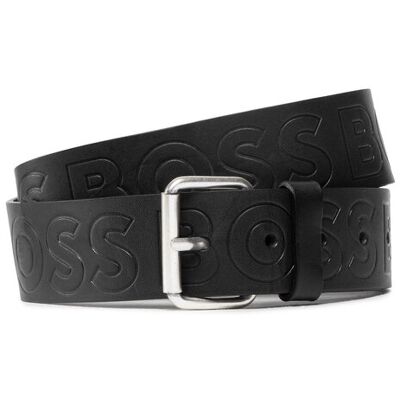 Boss Pasek Męski Serge 50481111 Czarny 105 Czarny Męskie Boss Pasek Męski Serge 50481111 Czarny 105 Czarny Męskie