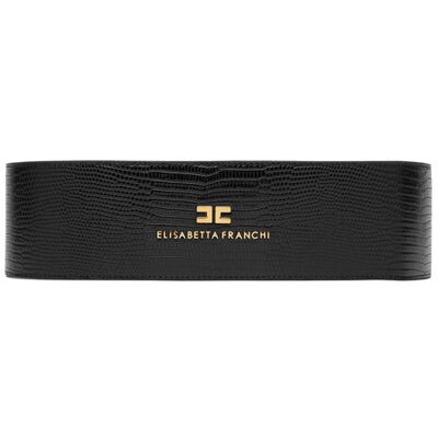 Elisabetta Franchi Pasek CT-29S-66E2-V240 Czarny 42 Czarny Damskie Elisabetta Franchi Pasek CT-29S-66E2-V240 Czarny 42 Czarny Damskie