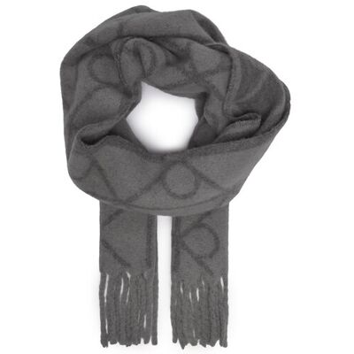 Calvin Klein Szalik Emblem Aop Brushed LV04D8072G Szary NOSIZE Szary Unisex Calvin Klein Szalik Emblem Aop Brushed LV04D8072G Szary NOSIZE Szary Unisex