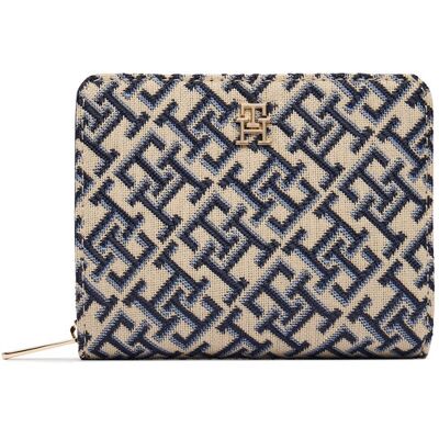 Tommy Hilfiger Portfel Th Icon Med Za W/ Flap Jacquard AW0AW18759 Niebieski NOSIZE Niebieski Damskie Tommy Hilfiger Portfel Th Icon Med Za W/ Flap Jacquard AW0AW18759 Niebieski NOSIZE Niebieski Damskie