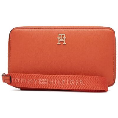 Tommy Hilfiger Portfel Th Logotape Compact Zip Around AW0AW18699 Pomarańczowy NOSIZE Pomarańczowy Damskie Tommy Hilfiger Portfel Th Logotape Compact Zip Around AW0AW18699 Pomarańczowy NOSIZE Pomarańczowy Damskie