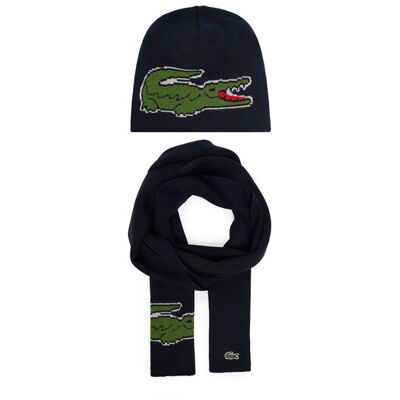 Lacoste Zestaw szalik i czapka RB1515-00 Granatowy NOSIZE Granatowy Męskie Lacoste Zestaw szalik i czapka RB1515-00 Granatowy NOSIZE Granatowy Męskie