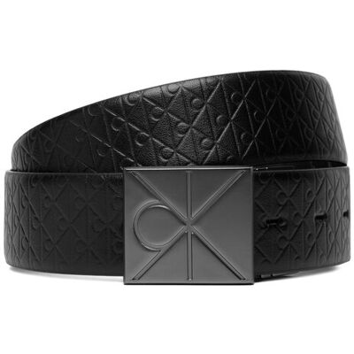 Calvin Klein Pasek Męski Emblem Plaque W/ Aop 35Mm Adj/Re LV04D7083G Czarny 95 Czarny Męskie Calvin Klein Pasek Męski Emblem Plaque W/ Aop 35Mm Adj/Re LV04D7083G Czarny 95 Czarny Męskie
