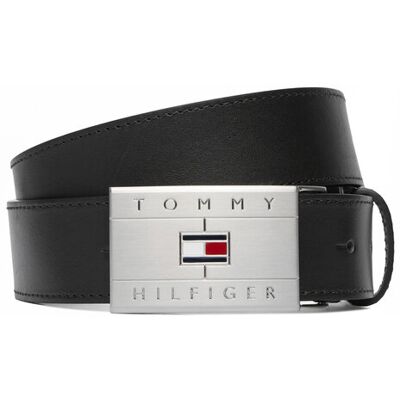 Tommy Hilfiger Pasek Th Flag Plaque Belt AM0AM14322 Brązowy 115 Brązowy Męskie Tommy Hilfiger Pasek Th Flag Plaque Belt AM0AM14322 Brązowy 115 Brązowy Męskie