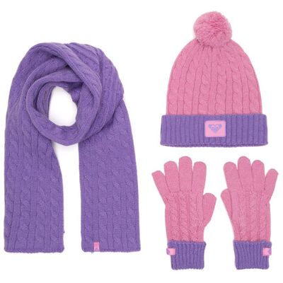 Roxy Zestaw czapka, szalik i rękawiczki RX-KF-001-AW24 Fioletowy NOSIZE Fioletowy Dziewczynka Roxy Zestaw czapka, szalik i rękawiczki RX-KF-001-AW24 Fioletowy NOSIZE Fioletowy Dziewczynka