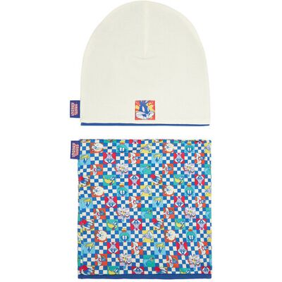 Looney Tunes Komplet czapka i komin CEO-ACCCS-AW25-203WBLT Écru NOSIZE Kremowy Chłopiec Looney Tunes Komplet czapka i komin CEO-ACCCS-AW25-203WBLT Écru NOSIZE Kremowy Chłopiec