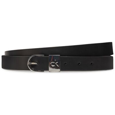 Calvin Klein Pasek Damski Ck Loop Rnd Buckle 2.5_Smooth K60K612936 Czarny 135 Czarny Damskie Calvin Klein Pasek Damski Ck Loop Rnd Buckle 2.5_Smooth K60K612936 Czarny 135 Czarny Damskie