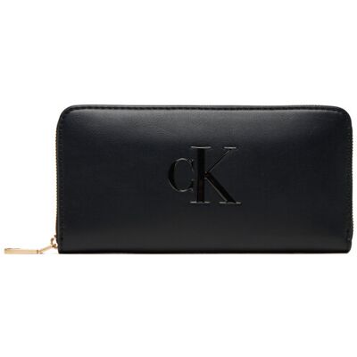 Calvin Klein Portfel Bold Ck Long Zip Around LV04F1077G Czarny NOSIZE Czarny Damskie Calvin Klein Portfel Bold Ck Long Zip Around LV04F1077G Czarny NOSIZE Czarny Damskie