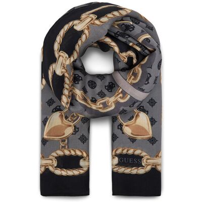 Guess Szalik 180084 Czarny NOSIZE Szary Damskie Guess Szalik 180084 Czarny NOSIZE Szary Damskie