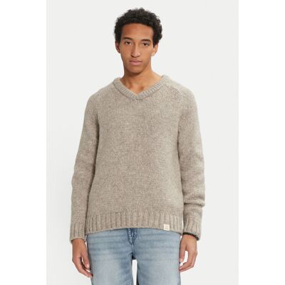 Mustang Sweter Edmonds 1015481 Beżowy Regular Fit L Beżowy Męskie Mustang Sweter Edmonds 1015481 Beżowy Regular Fit L Beżowy Męskie