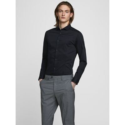 Jack & Jones Koszula Parma 12097662 Czarny Super Slim Fit M Czarny Męskie Jack & Jones Koszula Parma 12097662 Czarny Super Slim Fit M Czarny Męskie