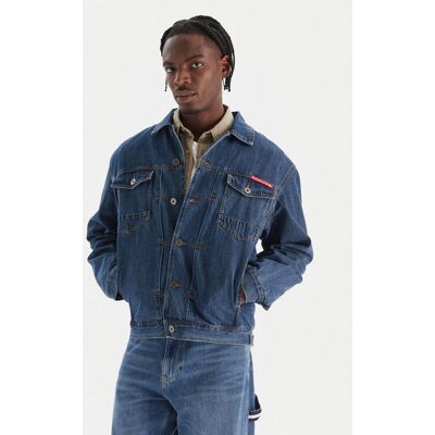 Quiksilver Kurtka jeansowa All Ride Denim Jkt EQYJK04177 Niebieski Regular Fit XL Niebieski Męskie Quiksilver Kurtka jeansowa All Ride Denim Jkt EQYJK04177 Niebieski Regular Fit XL Niebieski Męskie