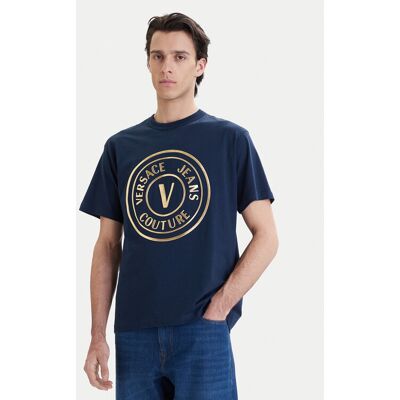 Versace Jeans Couture T-Shirt 80GAHT02 CJ00T Granatowy Regular Fit L Granatowy Męskie Versace Jeans Couture T-Shirt 80GAHT02 CJ00T Granatowy Regular Fit L Granatowy Męskie