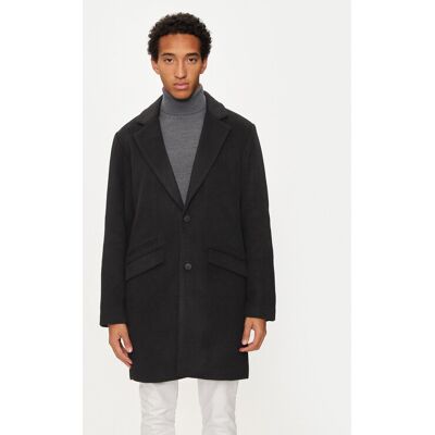 Jack & Jones Płaszcz przejściowy Hays 12258389 Czarny Regular Fit L Czarny Męskie Jack & Jones Płaszcz przejściowy Hays 12258389 Czarny Regular Fit L Czarny Męskie