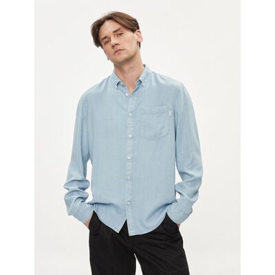 Pepe Jeans Koszula Petri PM308513 Błękitny Regular Fit M Niebieski jasny Męskie Pepe Jeans Koszula Petri PM308513 Błękitny Regular Fit M Niebieski jasny Męskie