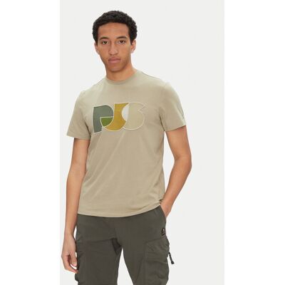 Parajumpers T-Shirt Leland 25SMPMTSGT09 Beżowy Regular Fit S Beżowy Męskie Parajumpers T-Shirt Leland 25SMPMTSGT09 Beżowy Regular Fit S Beżowy Męskie