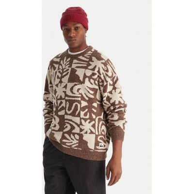 Quiksilver Sweter Hall City EQYSW03329 Brązowy Regular Fit XXL Brązowy Męskie Quiksilver Sweter Hall City EQYSW03329 Brązowy Regular Fit XXL Brązowy Męskie