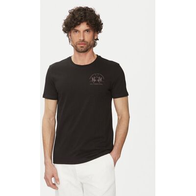 La Martina T-Shirt Vernie MAR009 JS206 Czarny Regular Fit L Czarny Męskie La Martina T-Shirt Vernie MAR009 JS206 Czarny Regular Fit L Czarny Męskie