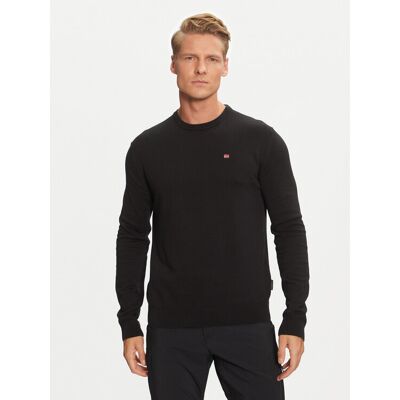 Napapijri Sweter Droz NP0A4I2G Czarny Regular Fit M Czarny Męskie Napapijri Sweter Droz NP0A4I2G Czarny Regular Fit M Czarny Męskie