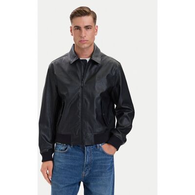 Calvin Klein Jeans Kurtka z imitacji skóry LV04RH413G Czarny Regular Fit L Czarny Męskie Calvin Klein Jeans Kurtka z imitacji skóry LV04RH413G Czarny Regular Fit L Czarny Męskie