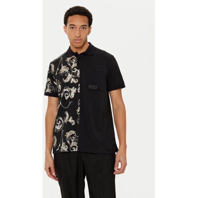 Versace Jeans Couture Polo 78GAG625 Czarny Regular Fit M Czarny Męskie Versace Jeans Couture Polo 78GAG625 Czarny Regular Fit M Czarny Męskie