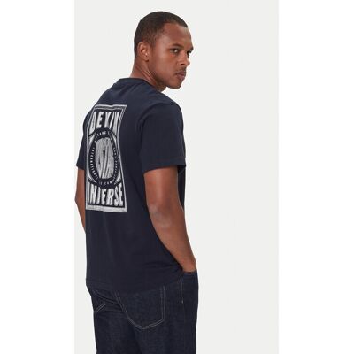 Mustang T-Shirt Akron 1016869 Granatowy Relaxed Fit S Granatowy Męskie Mustang T-Shirt Akron 1016869 Granatowy Relaxed Fit S Granatowy Męskie