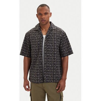 HUGO Koszula Espino 50560606 Czarny Oversize L Czarny Męskie HUGO Koszula Espino 50560606 Czarny Oversize L Czarny Męskie