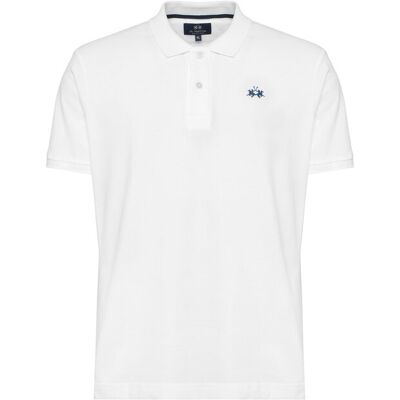 La Martina Polo BPMP01 PK031 Biały Regular Fit 3XL Biały Męskie La Martina Polo BPMP01 PK031 Biały Regular Fit 3XL Biały Męskie