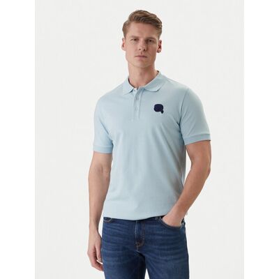 KARL LAGERFELD Polo 745015 562231 Błękitny Regular Fit XXL Niebieski jasny Męskie KARL LAGERFELD Polo 745015 562231 Błękitny Regular Fit XXL Niebieski jasny Męskie