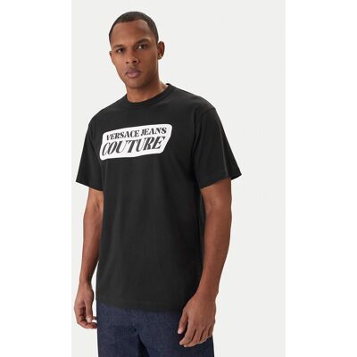 Versace Jeans Couture T-Shirt 80GAHT17 CJ00T Czarny Regular Fit M Czarny Męskie Versace Jeans Couture T-Shirt 80GAHT17 CJ00T Czarny Regular Fit M Czarny Męskie