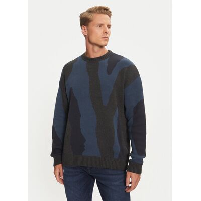 Mustang Sweter Elwood 1015473 Granatowy Regular Fit S Granatowy Męskie Mustang Sweter Elwood 1015473 Granatowy Regular Fit S Granatowy Męskie