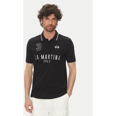 La Martina Polo Yeshayahu MAP320 PK001 Czarny Regular Fit L Czarny Męskie La Martina Polo Yeshayahu MAP320 PK001 Czarny Regular Fit L Czarny Męskie