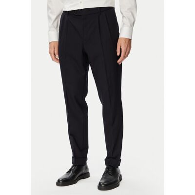 Boss Spodnie garniturowe H-Perin-263 50567532 Granatowy Tapered Fit 56 Granatowy Męskie Boss Spodnie garniturowe H-Perin-263 50567532 Granatowy Tapered Fit 56 Granatowy Męskie