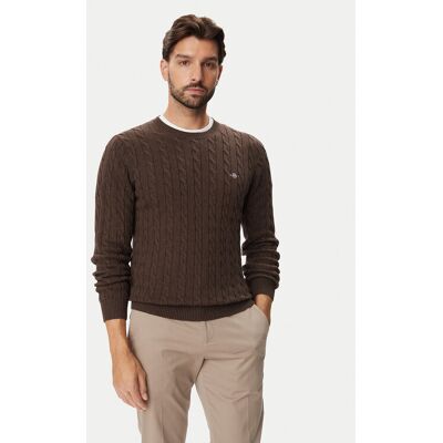 Gant Sweter 8050601 Brązowy ciemny Regular Fit L Brązowy ciemny Męskie Gant Sweter 8050601 Brązowy ciemny Regular Fit L Brązowy ciemny Męskie