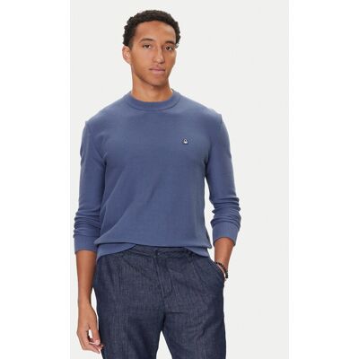 United Colors Of Benetton Sweter 1V4KU10AF Granatowy Regular Fit S Granatowy Męskie United Colors Of Benetton Sweter 1V4KU10AF Granatowy Regular Fit S Granatowy Męskie