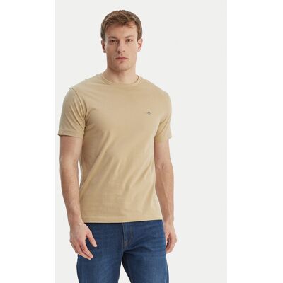 Gant T-Shirt Shield 2003185 Beżowy Slim Fit M Beżowy Męskie Gant T-Shirt Shield 2003185 Beżowy Slim Fit M Beżowy Męskie