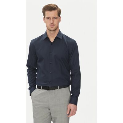 HUGO Koszula Kenno 50539707 Granatowy Slim Fit 43 Granatowy Męskie HUGO Koszula Kenno 50539707 Granatowy Slim Fit 43 Granatowy Męskie
