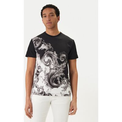 Versace Jeans Couture T-Shirt 80GAH6SB JS541 Czarny Slim Fit S Czarny Męskie Versace Jeans Couture T-Shirt 80GAH6SB JS541 Czarny Slim Fit S Czarny Męskie
