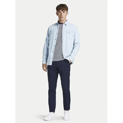 Jack & Jones Chinosy Marco 12174309 Granatowy Slim Fit 30_34 Granatowy Męskie Jack & Jones Chinosy Marco 12174309 Granatowy Slim Fit 30_34 Granatowy Męskie