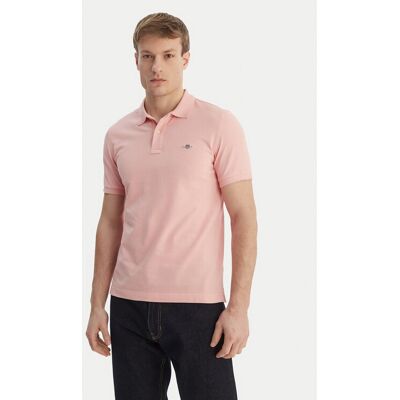 Gant Polo Shield 2220 Różowy Slim Fit XXL Różowy Męskie Gant Polo Shield 2220 Różowy Slim Fit XXL Różowy Męskie