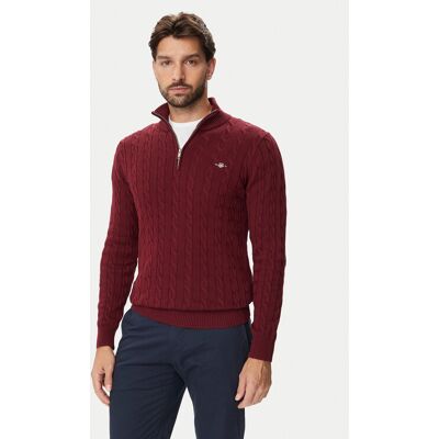 Gant Sweter 8050603 Bordowy Regular Fit XL Bordowy Męskie Gant Sweter 8050603 Bordowy Regular Fit XL Bordowy Męskie