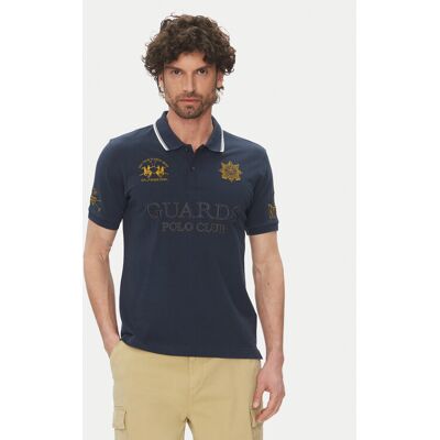 La Martina Polo Achille MAPG30 PK097 Granatowy Regular Fit M Granatowy Męskie La Martina Polo Achille MAPG30 PK097 Granatowy Regular Fit M Granatowy Męskie